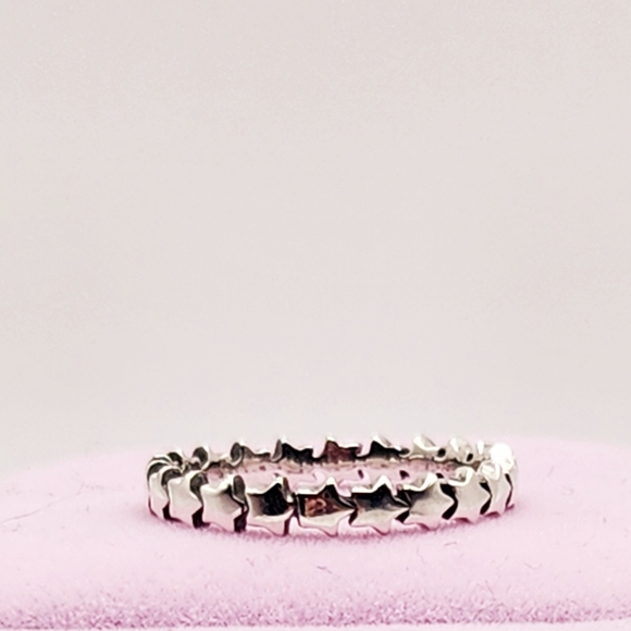 Silver Star Shaped Stacking Ring - Picture 1 of 9